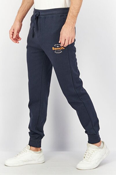 BENCH Men Regular Fit Graphic Print Drawstring Sweatpants, Navy