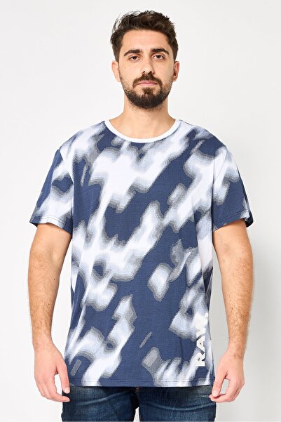 G-STAR RAW تي شيرت رجالي مموه بأكمام قصيرة ورقبة دائرية، متعدد الألوان