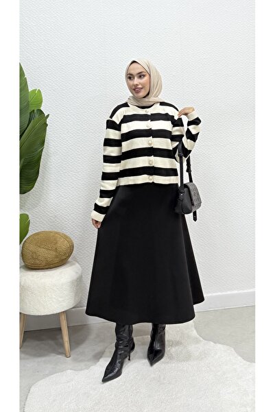 modasusev Scuba Suit with Skirt and Cardigan