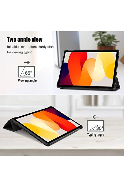 PROCASE جراب ذكي لجهاز Xiaomi Redmi Pad SE مقاس 11 بوصة - جراب خلفي صلب رفيع مع حامل، أسود