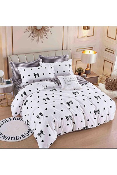 OEM Lenjerie de Pat 1 Persoană, Țesătură tip Finet, 4 piese