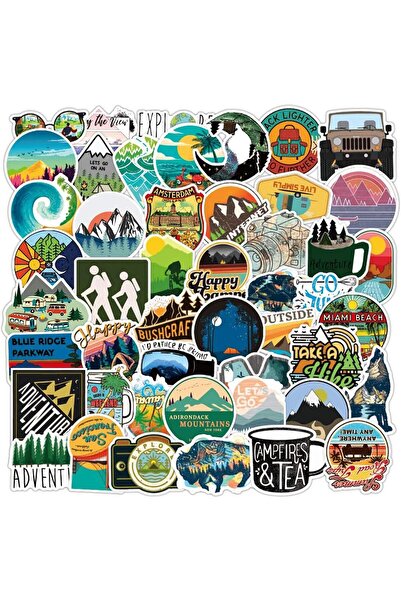 Other ملصقات فينيل مقاومة للماء من سيوسي نيتشر أدفينتشر - ٥٠ ملصقًا خارجيًا ل...