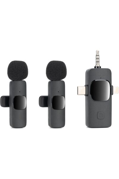 Other HiAlice K15 Wireless Lavalier Microphone Plug-and-Play for iPhone/Android USB-C Noise-Cancelling