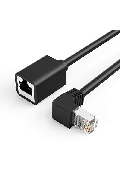 Other كابل تمديد إيثرنت بزاوية قائمة Cat6 محمي من CableCreation (0.5 متر) أسود