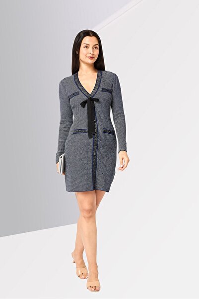 SANDRO Women Textured Mini Dress, Multicolor