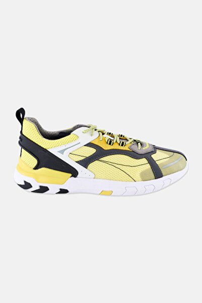 Geox Men Grecale A Lace Up Casual Shoes, Yellow