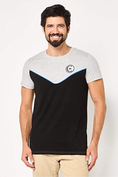 Cerruti 1881 Men Crew Neck Short Sleeve Brand Logo T-Shirt, Multicolor