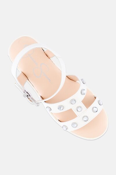 Jessica Simpson Kids Girl Adjusted Buckle Sandals, Off White