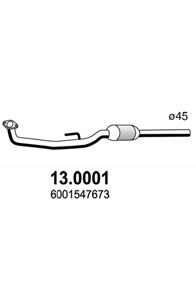 ASSO Catalizator Fata Dacia Logan/Sandero Renault Logan 1