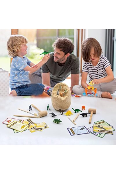 Fabra.ro Fabra Dinosaur Egg Exploration Set - 12 Figures & Excavation Kit, Educational Toy 5+