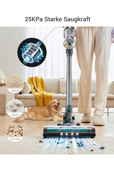 Ultenic U11 Pro Cordless Vacuum Cleaner - 25,000 Pa, up to 50 min, Touch Control (Grey)