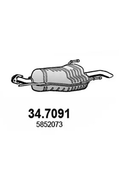 ASSO Toba Esapament Finala Opel Zafira A Microbus Vauxhall Zafira A