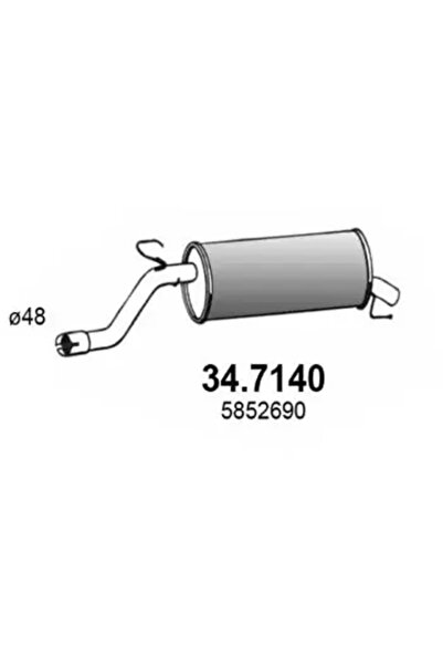 ASSO Toba Esapament Finala Opel Corsa D/Corsa E