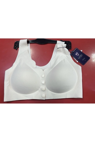 MODA Laser Cut Haylet Bra Front Buttoned White