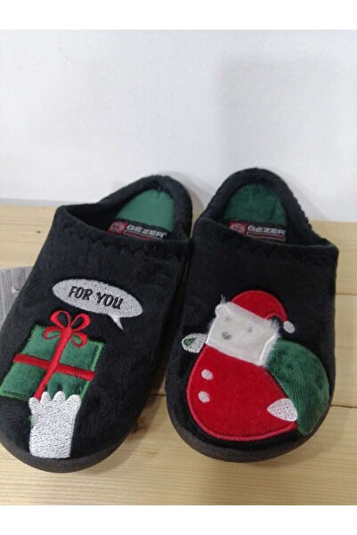 GEZER YENİ SEZON RAHAT TABAN KIŞLIK NOEL BABA FİGÜRLÜ KADIN EV TERLİĞİ