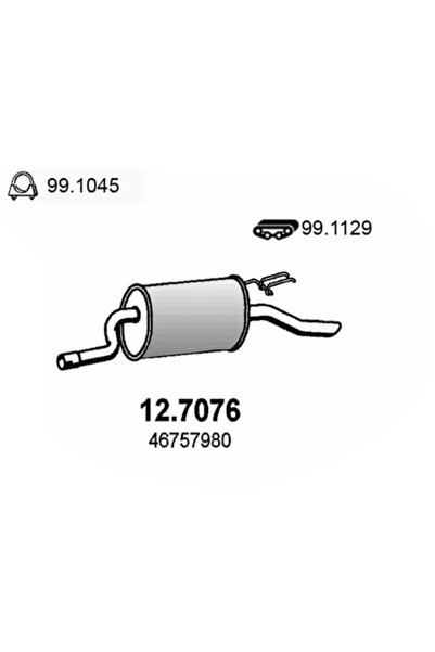 ASSO Toba Esapament Finala Fiat Punto
