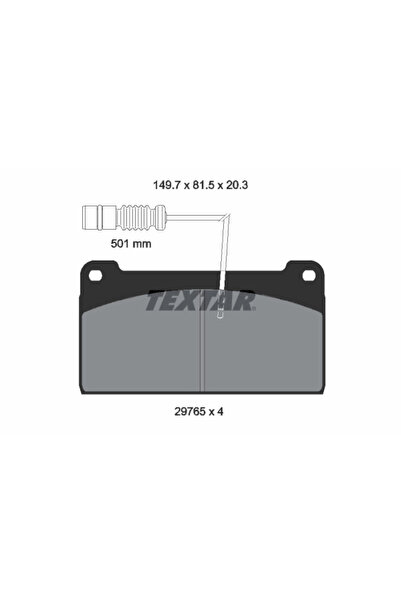 TEXTAR Комплект спирачни накладки за дискови спирачки Mercedes-Benz Unimog