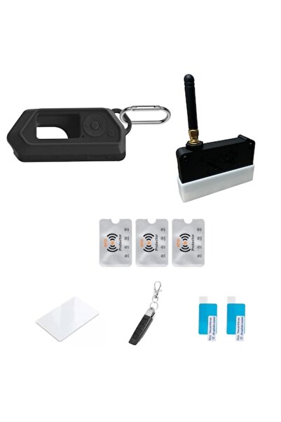 UnderShop Flipper Zero Accessories Set - Black Silicone Case V2, Wi‑Fi DEV Case, 433MHz Antenna, RFID Card
