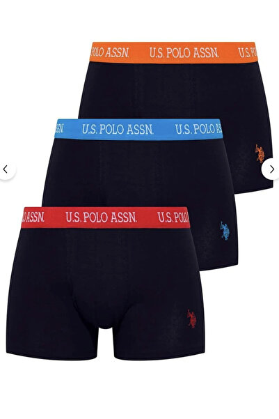 U.S. Polo Assn. سروال داخلي رجالي ملون مرخص 95% قطن 5% إيلاستين 3 قطع