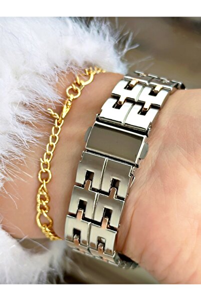Tisaati Special Series Stone-Encrusted Eşref April Fool's Day Modal Roman Numeral Metal Cord Women's Wristwatch-Bracelet with Gift