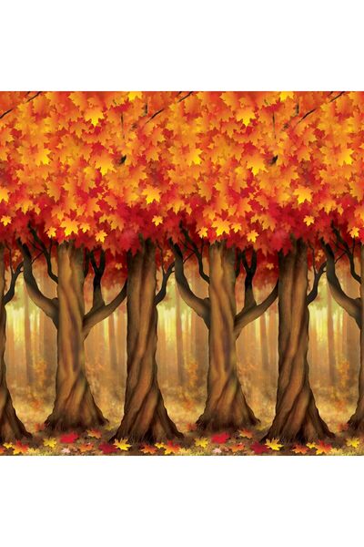 Pastel Party Photo Backdrop - Fall Trees (1 Piece)