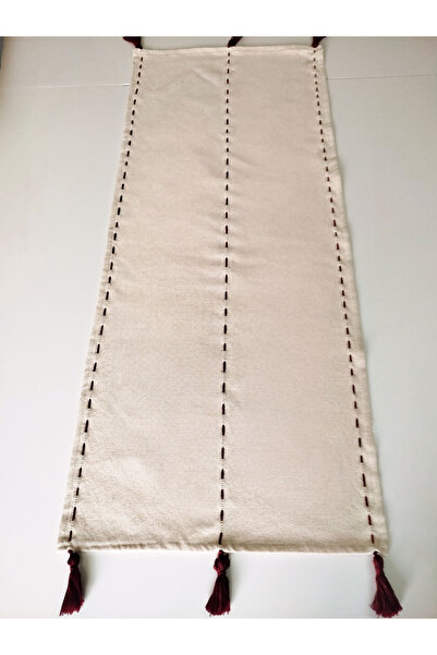 denizli hatırası Authentic Bohemian Style Linen Striped Tasseled 47X105 cm Runner