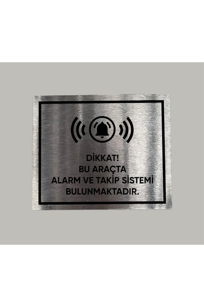 CRF Dikkat Bu Araçta Alarm ve Takip Sistemi Bulunmaktadır Metal Üzeri Baskı 9...