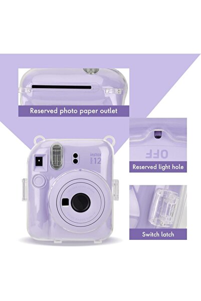 007 Meking Tec Protective Case for Fujifilm Instax Mini 12 with Adjustable Strap and 64-Pocket Photo Alb