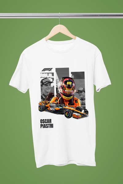 MAGORS OSCAR PIASTRI BUMBAC IMPRIMAT Mâneci scurte CORTĂ REGULARĂ F1 tricou