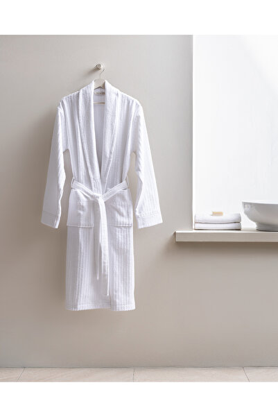 Madame Coco Ανδρικό μπουρνούζι Deep Shalwar 100% βαμβάκι - Λευκό