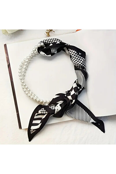 B.BOXED İnci detaylı eşarp kolye