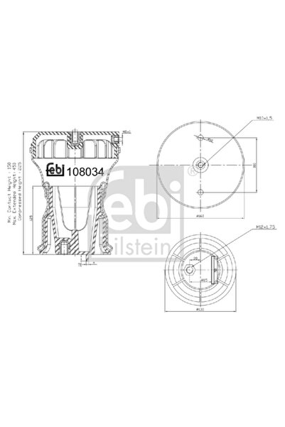 FEBI BILSTEIN Въздушни маншони за заден мост Iveco Daily 3 каросерия/Daily 3 ...