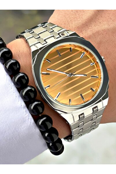 Tisaati Özel Lüks Seri Classic Tasarım Eşref Tek Saat Modeli Metal Kordon Erk...