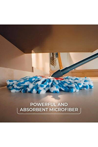 Generic O-Cedar Microfiber Replacement Mop Head for EasyWring RinseClean Spin Mop, 1-Pack, Blue