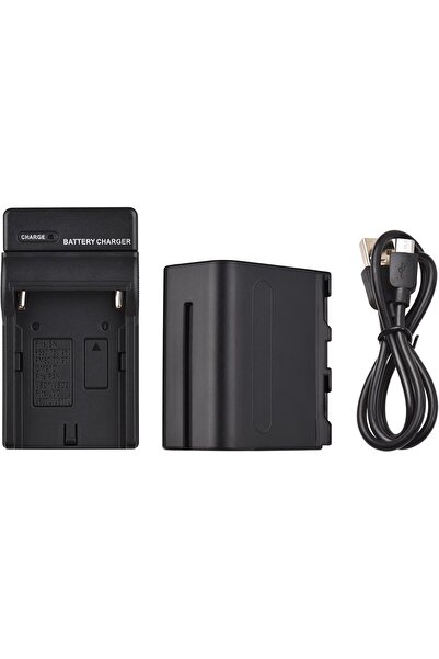 EACAM Camera Battery & Charger Set, 7.2V 7800mAh Rechargeable with USB Cable (Replacement for Sony N