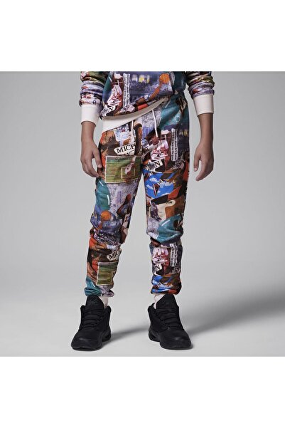 Nike Jordan double thread non-rising collage printed children's track shorts 95d397