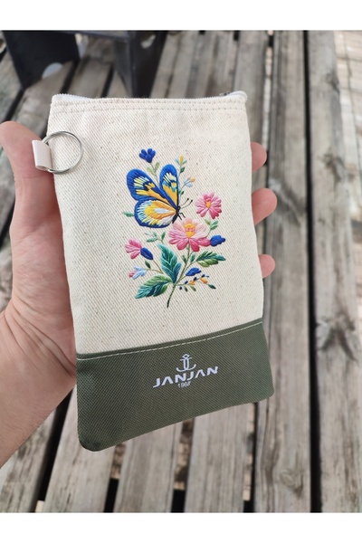 JANJAN Phone Bag with Strap, Wallet with Strap, Canvas Phone Bag, Waist Bag, Wallet with Strap,