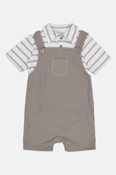 English Laundry Toddlers Boy 2 Pieces Polo And Jumpsuit Set, Multicolor