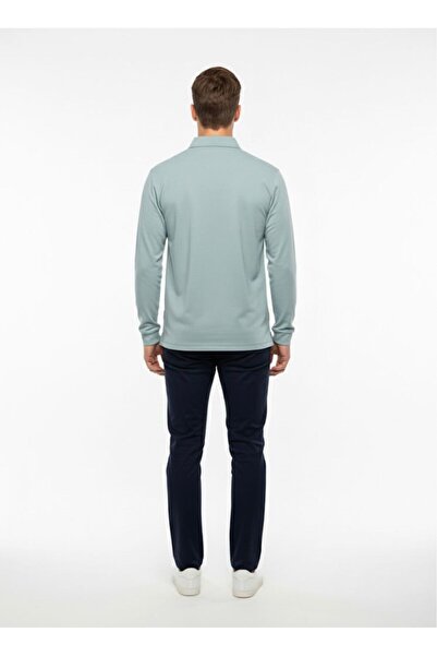 assef Men's Polo Neck Plain Long Sleeve Sweatshirt