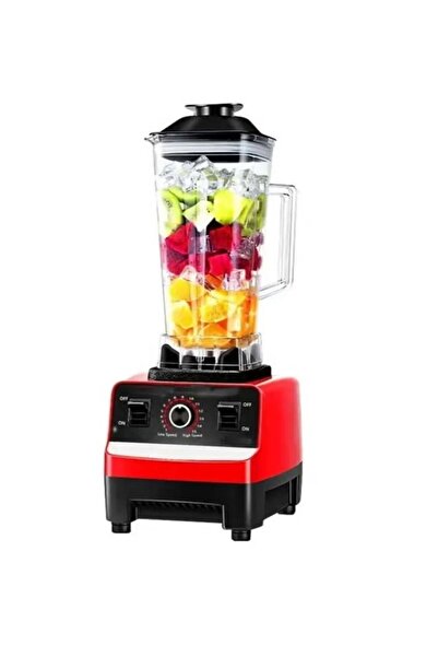 genernic خلاط كهربائي تجاري 2 في 1، سعة 2.0 لتر، عصارة عالية السرعة ومعالج طعام 5500 واط، PS-4745 (أحمر)