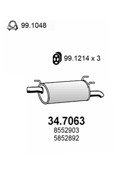 ASSO Toba Esapament Finala Opel Astra F/Astra G Vauxhall Astra Model 3/Astrav...