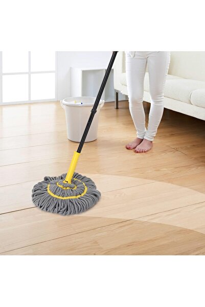 KeFanta Self-Wringing Twist Mop, 57" Long Handle, Microfiber, Gray