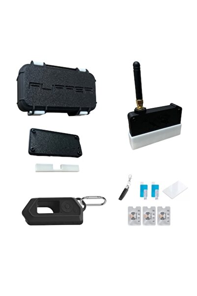 UnderShop Flipper Zero Accessories Set — Black Silicone Case V2, Transport Case V12, 433MHz Remote,