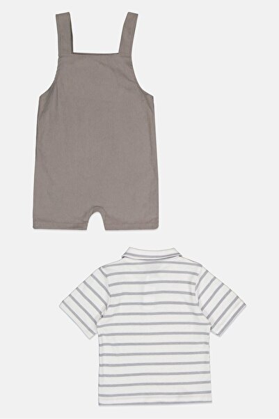 English Laundry Toddlers Boy 2 Piece Stripe Polo Shirt And Romper Set, Multicolor