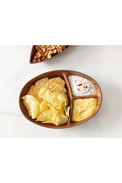 Madame Coco Angers Three-Compartment Oval Snack Bowl