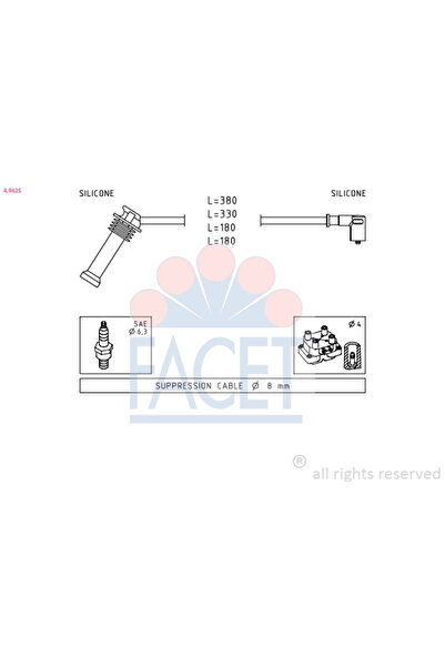 FACET Set Cablaj Aprinder Ford Fiesta 4/Fiesta 5/Focus 1