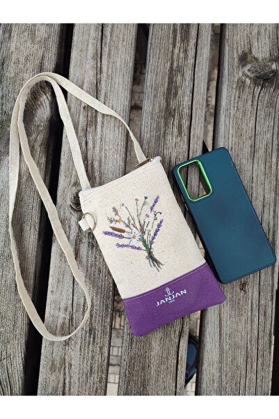 JANJAN Сумка для телефону на ремінці, гаманець на ремінці, сумка для телефону з канвасу, сумка на пояс, гаманець на ремінці,