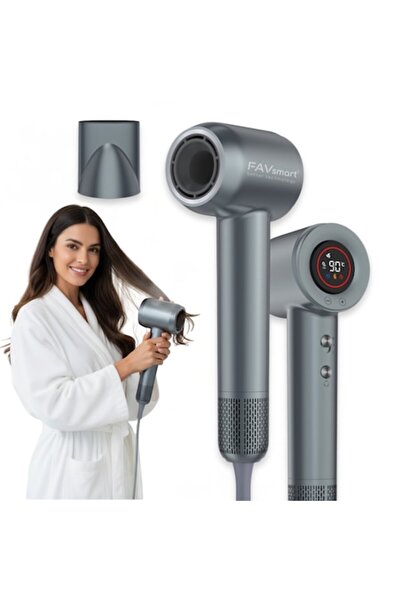 FAVsmart F09 Professional Hair Dryer, 1600W, Brushless Motor 110000 RPM, 200M Negative Ions, Dark Gr