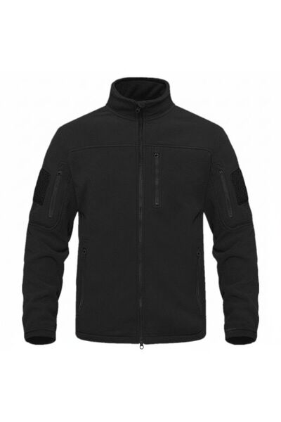 Hipolar Tactical Polar Fleece Jacket, Black, Winter