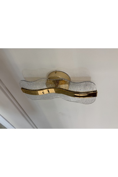 burenze Modern Luxury Tasarım Mare Mosso Tavana Sıfır Led Avize Gold Sarı 28 Cm Çap